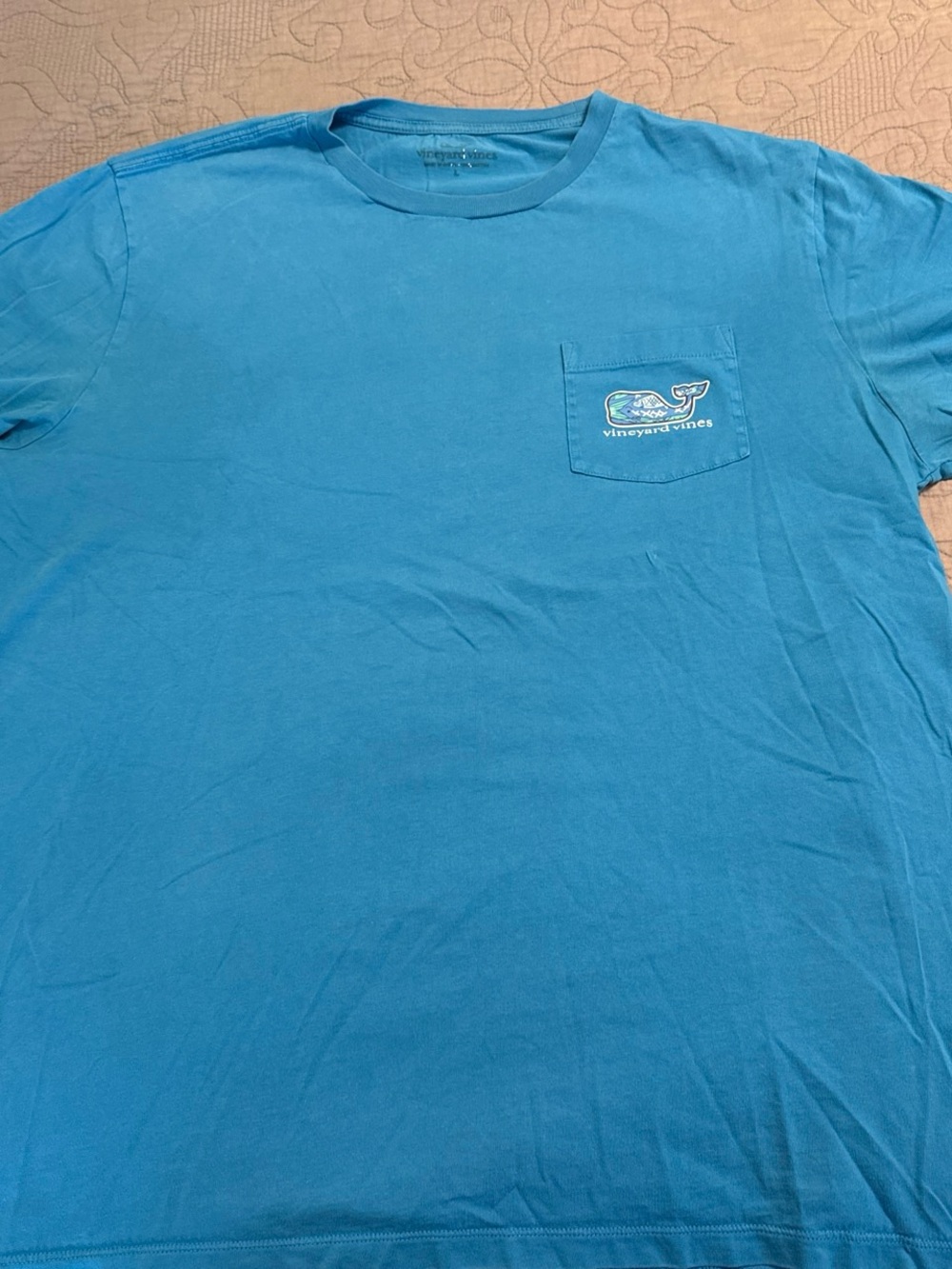 Vineyard Vines Men's Short Sleeve Pocket Tee in Bright Turquoise